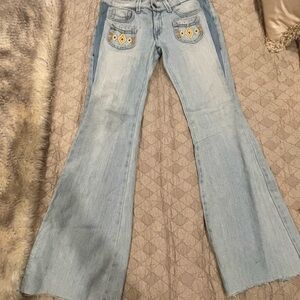 Dittos Blue Flare Wide Leg Jeans